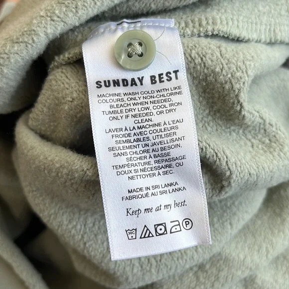 Aritzia - Sunday Best - cropped fleece polo sweater - green - Picture 8 of 8